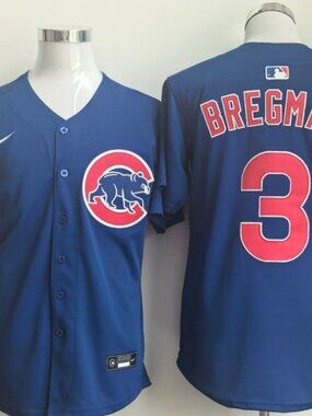 Chicago Cubs Bregman #3 Royal Blue Baseball Jersey